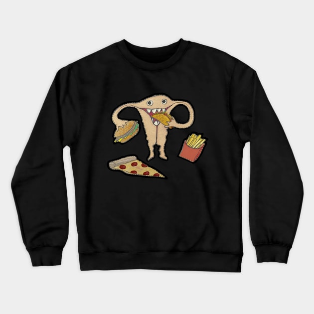 Hungry Uterus w/o Text Crewneck Sweatshirt by KIMYKASK